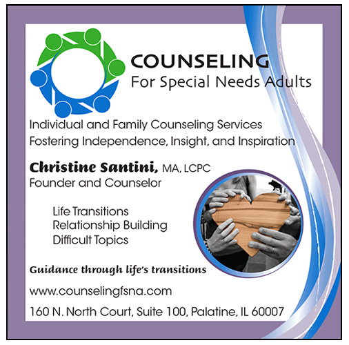 Sample magazine ad created for Counseling for Special Needs Adults