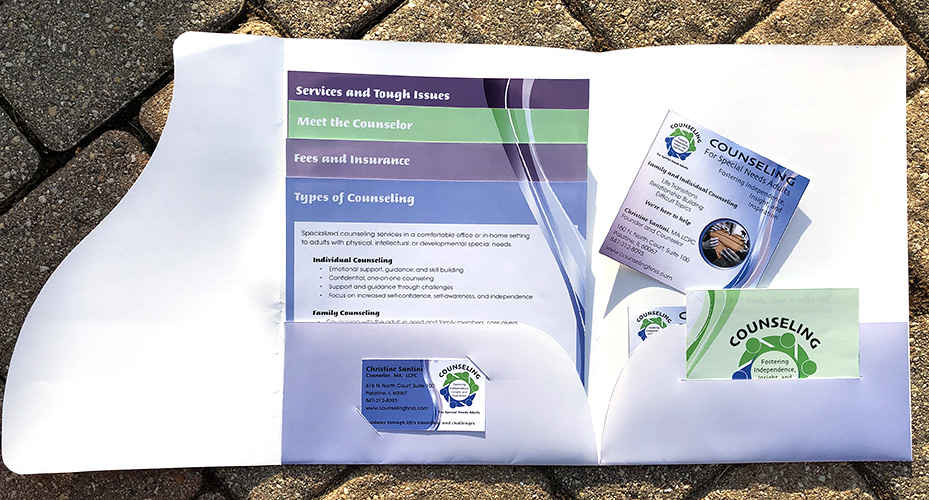 portfolio folder for Counseling for Special Needs Adults